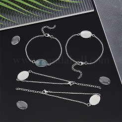 DIY Blanko Oval 304 Edelstahl Gliederarmband Bausätze&nbsp;BJEW-UN00003