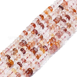 Fili di perle di quarzo ematoide rosso naturale/quarzo ferruginoso, disco, 4x1.5~2mm, Foro: 0.5 mm, circa 96pcs/filo, 15.55'' (39.5 cm)