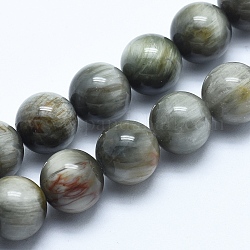 Natural Hawk's Eye Beads Strands, Eagle Eye Stone, Round, 10mm, Hole: 1mm, about 41pcs/strand, 15.7 inch(40cm)
