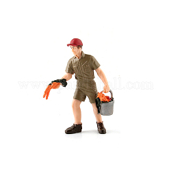 Mini-PVC-Landarbeiterfiguren, realistisches bauernmenschenmodell für das vorschulbildungslernen kognitiv, Kinderspielzeug, Mann Muster, 65x90 mm