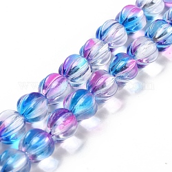 Chapelets de perles en verre transparente  , lanterne, mauve, 10.5x9.5x10.5mm, Trou: 1mm, Environ 38 pcs/chapelet, 15.24 pouce (38.7 cm)