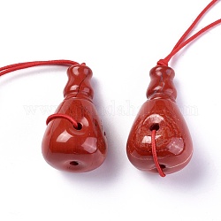 Jaspe rouge naturel 3 trou perles gourou, perles t-percées, pour la fabrication de bijoux bouddhiste, Grade a, 39.5~40x23.5x23.5~24mm, trou: 2.5 mm et 2.5~3 mm