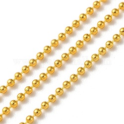 Cadenas de bolas de latón, Plateado de larga duración, soldada, Sin cadmio y níque y plomo, dorado, 1.2mm