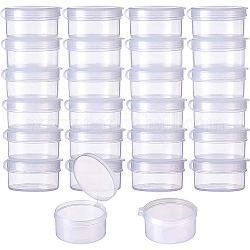 Benecreat 30 упаковка 7 мл / 0.23 унции круглые прозрачные пластиковые контейнеры для хранения шариков коробка с откидными крышками для предметов, таблетки, травы, крошечный шарик, ювелирные изделия, и другие мелкие предметы - 3.2см х 1.8см