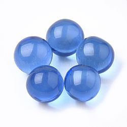 Perles en résine, pas de trous / non percés, ronde, bleu royal, 5.5~6mm