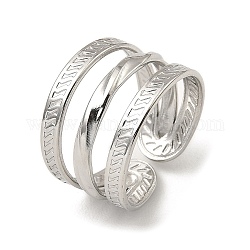 304 открытое кольцо из нержавеющей стали, тройные линии, цвет нержавеющей стали, внутренний диаметр: 18 мм