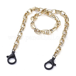Collares de cadena de cable de plástico ccb personalizados, cadenas de gafas, cadenas de bolsos, con cierres de langosta de plástico, dorado, 27.55 pulgada (70 cm)