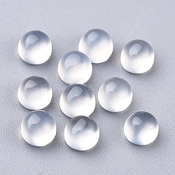 Natural White Agate Cabochons, Half Round, Grade A, 4x2~4mm