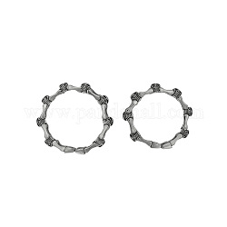 Stainless Steel Skull Link Chain Bracelet for Men, Stainless Steel Color, 8-5/8 inch(22cm)