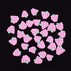 Polymer clay fatto a mano della decorazione di arte del chiodo, cura di unghia alla moda, Senza Buco, uva, perla rosa, 4~6x3~5x0.4~0.6mm, circa 10000pcs/scatola