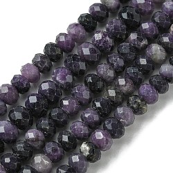 Brins de perles de sugilite naturelles, facette, rondelle, 5~5.5x3.5~4.5mm, Trou: 0.8mm, Environ 107 pcs/chapelet, 15.59'' (39.6 cm)