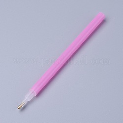 Nail art rhinestones recogedores pluma, punta nail art craft tool pen, color de rosa caliente, 12.6x0.7 cm