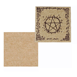Motif pentagramme carte de tarot thème papier carte de voeux, coussin céleste pour la divination, carrée, 76.2x76.2mm, 12 feuilles / sac