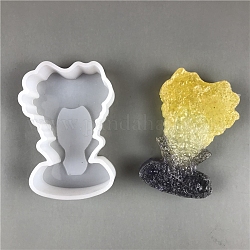 DIY Silicone Molds, Resin Casting Molds, For UV Resin, Epoxy Resin Jewelry Making, Human, White, 10x7x2.6cm, Inner Diameter: 9.4x6.5cm