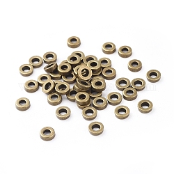 Tibetan Style Alloy Beads, Cadmium Free & Lead Free, Donut, Antique Bronze, 6x2mm, Hole: 2.5mm