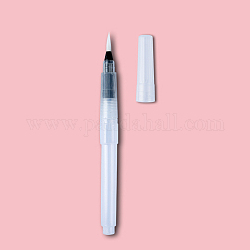 水着色筆ペン  絵筆  水溶性色鉛筆用  ホワイト  12x1.3cm  ミディアムブラシチップ：11x3mm