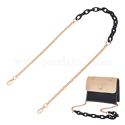 Акриловые и железные цепные ремни для сумок, с поворотными застежками сплава, золотые, 119.1 см