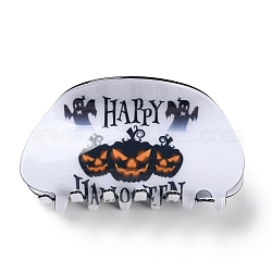 Halloween-Krallen-Haarspangen aus PVC, mit  eisernem Zubehör, kantille, Haarschmuck für Frauen und Mädchen mit dickem Haar, Kürbis, 47x85x44 mm
