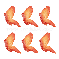 Nbeads 6 pcs ailes de poulet artificielles, faux ailes de rôti d'Orléans 3d faux modèle alimentaire faux accessoires alimentaires viande imitation aliments cabochons pour la cuisine décoration de fête à la maison accessoire d'affichage d'échantillon de nourriture