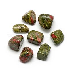 Cuentas de piedra natural unakite, piedra caída, piedras curativas para el equilibrio de 7 chakras, terapia con cristales, meditación, reiki, pepitas, sin agujero / sin perforar, 20~33x15~25x10~22mm