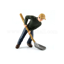 Mini-PVC-Landarbeiterfiguren, realistisches bauernmenschenmodell für das vorschulbildungslernen kognitiv, Kinderspielzeug, Bauer, Werkzeugmuster, 70x75 mm