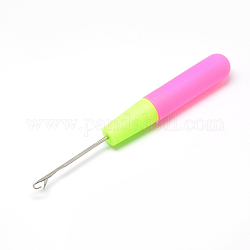 Железные крючки крючки иглы, с пластиковой ручкой, ярко-розовый, 160x18 мм , штифт: 1.2 мм