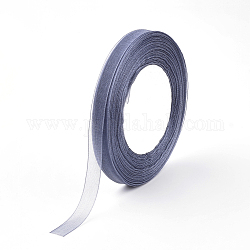 Organza Ribbon, Dark Slate Gray, 5/8 inch(15mm), 50yards/roll(45.72m/roll), 10rolls/group, 500yards/group(457.2m/group).