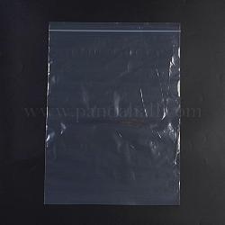 プラスチックジップロックバッグ  再封可能な包装袋  トップシール  セルフシールバッグ  長方形  ホワイト  44x31.8cm  片側の厚さ：2.1ミル（0.055mm）  インナー対策：31.7x41.9のCM  100個/袋
