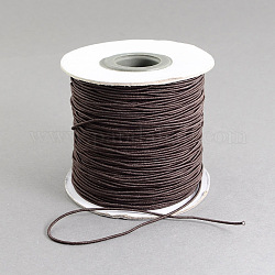 Tondo corda elastica, con nylon e gomma all'interno, marrone noce di cocco, 1mm, circa 109.36 iarde (100 m)/rotolo