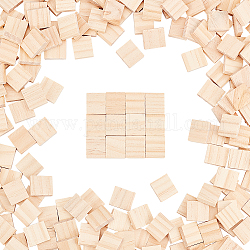 Cabochons en bois, carrée, amande blanchie, 20x18x5mm