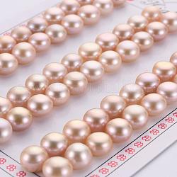 Perle coltivate d'acqua dolce perla naturale, grado 3 un, mezzo forato, rondelle, tinto, blush alla lavanda, 8x5mm, Foro: 0.8 mm, su 66 pc / scheda