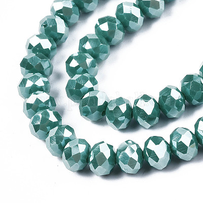 Chapelets de perles en verre électroplaqué&nbsp;EGLA-A044-P8mm-A09-1