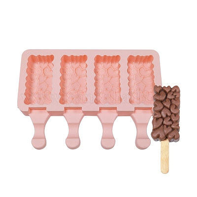 Wholesale Food Grade DIY Rectangle Ice-cream Silicone Molds 
