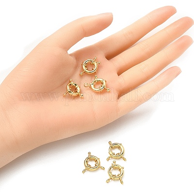 Fermagli per anelli elastici in ottone placcati in rack&nbsp;KK-YW0001-47-1