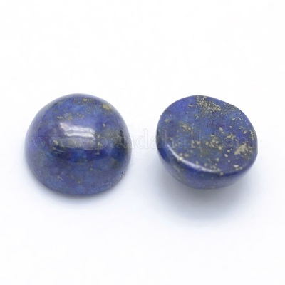 Natürliche Lapislazuli Cabochons&nbsp;G-P393-R11-8MM-1