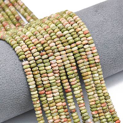 Natur Unakit Perlen Stränge&nbsp;G-P575-A12-4x2mm-02-1