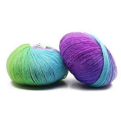 Wholesale Rainbow Single-strand Dyed Thread Gradient Color Pure Wool Thread  