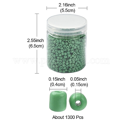CCOZN Lot De 1 300 Perles De Rocaille En Verre En Vrac, 4 Mm