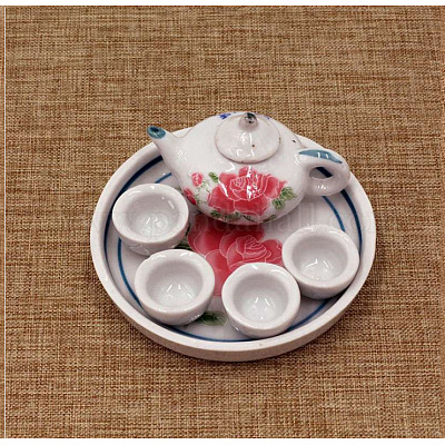 Mini Ceramic Tea Pot, Miniature Tea Set, Tea Set, Miniature Toys