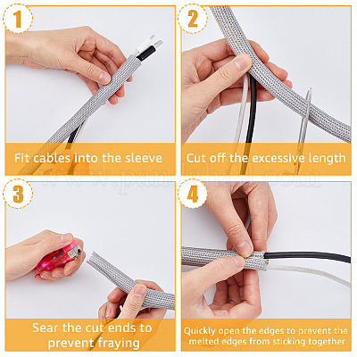How To Cut Expandable Braided Sleeving Without Fraying