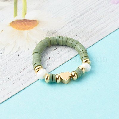 China Factory 30Pcs 30 Style Polymer Clay Heishi Beaded Stretch