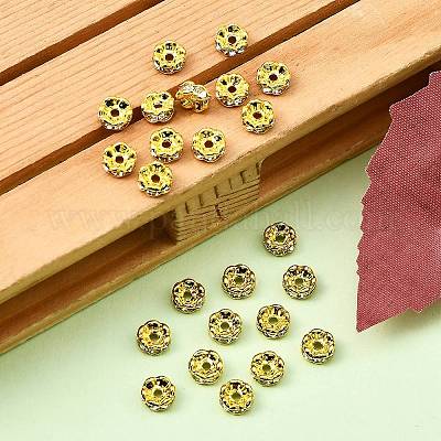 Messing Strass Zwischen perlen&nbsp;RB-A014-L5mm-01G-NF-1