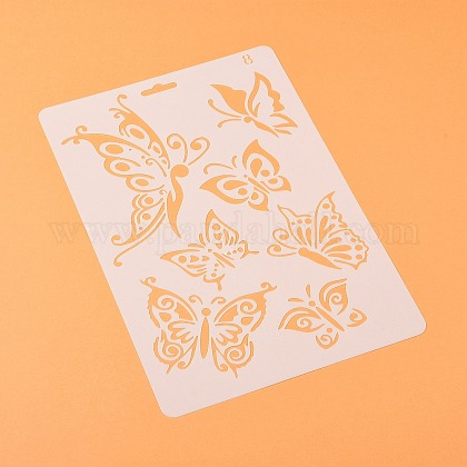 Heallily 12pcs 3D Stencil in Bianco Modelli di Stencil Trasparenti Modelli in Mylar Bianco per Stencil Pittura ad aerografo Che tracciano Modelli di Tessuto 