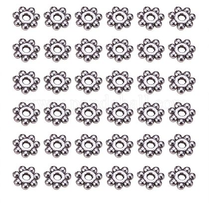 Perlas espaciadoras de aleación de plata tibetana PALLOY-PH0013-23AS-NR-1