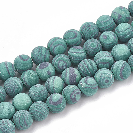 Chapelets de perles en malachite synthétique G-T106-201-1