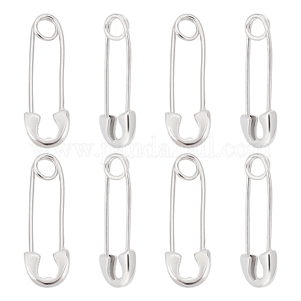 Arricraft 4 par de pendientes de aro colgantes con forma de alfiler de seguridad de plata esterlina para hombres y mujeres STER-AR0001-01-1