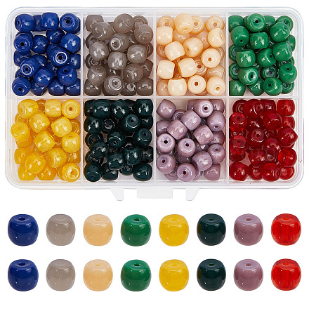 Opaque Solid Color Glass Beads Strands GLAA-FH0001-24-1