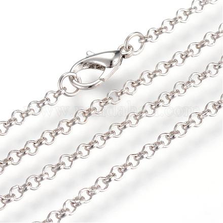 Fabricación de collar de cadenas de rolo de hierro MAK-R017-75cm-P-1