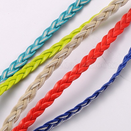 Mixed Braided Imitation PU Leather Cords LC-M001-M-1