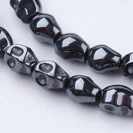 Non-magnetic Synthetic Hematite Beads Strands G-P341-48-4x6mm-1